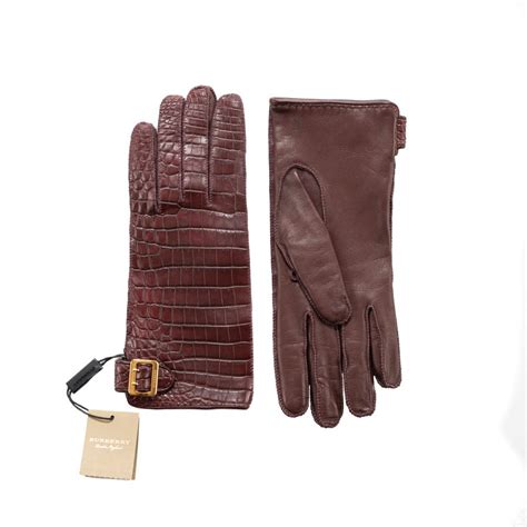 burberry crocodile gloves